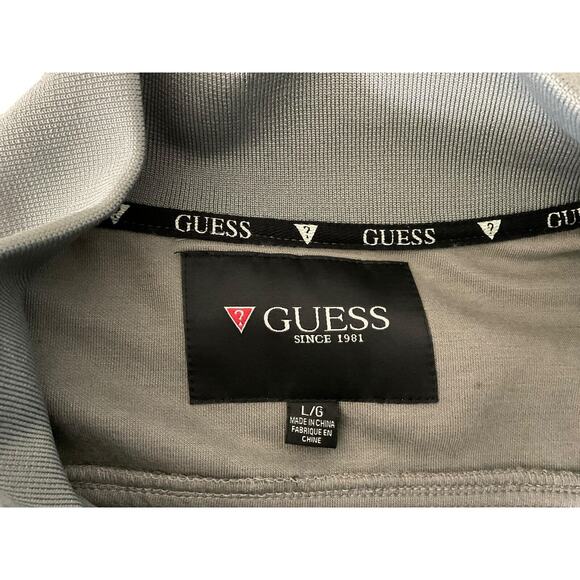 Guess Mens Large Gray Utility Vest Zip Front Two Zipper Pockets Two Open Pockets - Picture 3 of 11